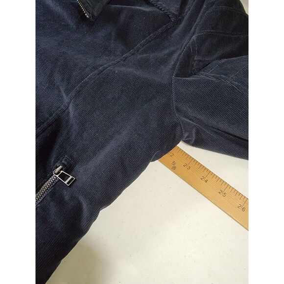 Moda Crise Slim Fit Men's Side Zip Lapel Navy Blazer Jacket - 54R - Picture 5 of 10